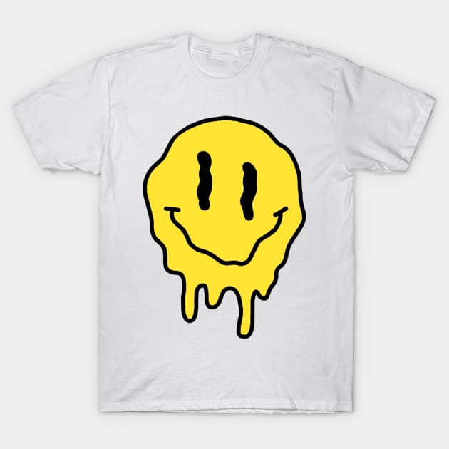 Melting Smiley Face T-Shirt by CoolMomBiz